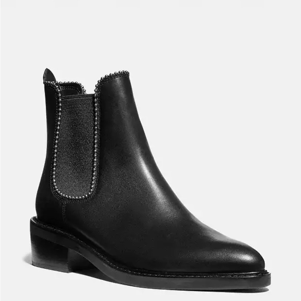 Coach Bowery Black Ankle Boots